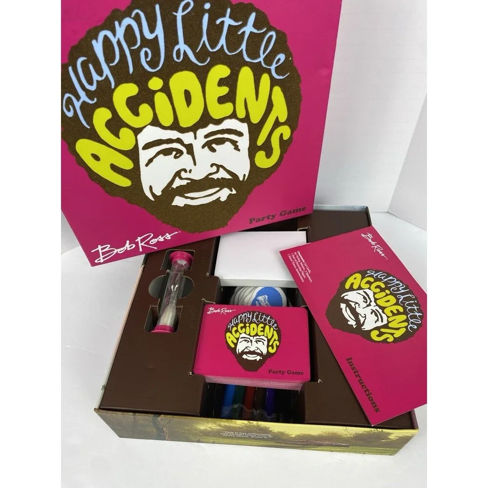 Bob Ross HAPPY LITTLE ACCIDENTS Drawing Party Game Ages 10+ BRAND NEW (2018)